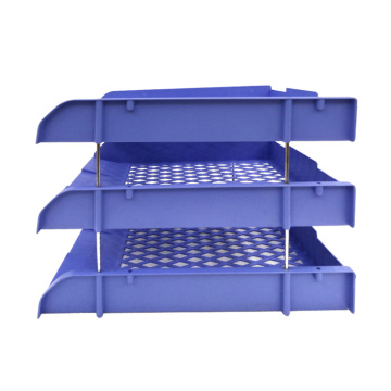 High Quality And Durable Office Desk Organizer Plastic Stackable 3 Tier Document Tray